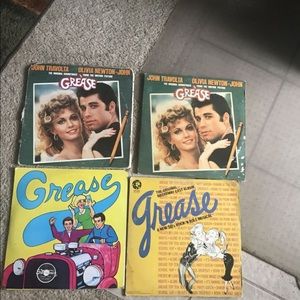 Vintage Grease movie albums lot